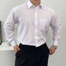 남자 버튼다운 레귤러핏 고급TR 셔츠 화이트 구김적은셔츠 3014