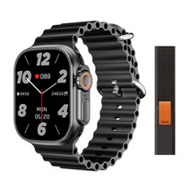 스마트워치 시계 가성비 ZZYSMART 1G RAM 스마트 워치 Series 8 Ultra New Campass Smartwatch Men Woman Voice Recorder R, Black Black