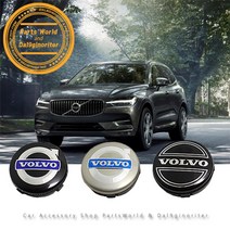 볼보 64mm 순정타입 휠캡 타이어밸브캡 XC60 XC90, B01.타이어밸브캡-크롬