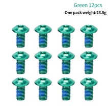 합금강 디스크 브레이크 패드 나사 T25 M5 * 10 자전거 액세서리 산악, 04 Green