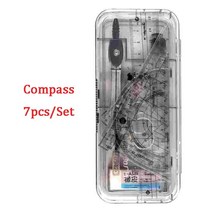 Guan bo 다기능 도면 드로잉 나침반 세트 눈금자 편지지 학교 사무실 공급에 대 한 삼각형 각도기, 02 7Pcs Per Set