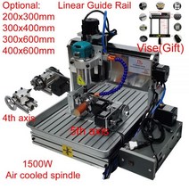 5 축 CNC 6040 목재 라우터 1500W 4 금속 밀링 알루미늄 조각 기계 3040 PCB 조각사 물 탱크 포함, CHINA, only control box, 400x600x100MM + 220V EU Plug