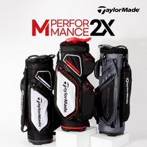 [테일러메이드정품] M퍼포먼스 2X 경량 캐디백, S 스탠드백(블랙/레드)