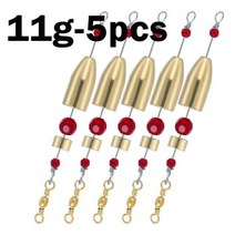 Sougayilang-낚시 스위블 링 커넥터 11g/18g/25g 낚시 캐롤라이나 레디 리그 황동 태클 도구, 5pcs-11g