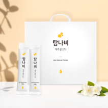 [선물세트] 탐나비 제주꿀스틱 순도 120% 천연꿀, 2박스 - 60스틱, 2개