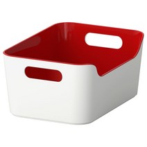 이케아 바리에라 수납함 레드 24x17x10cm PET, 1개, 이미지참조
