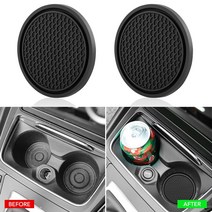 볼보 부품 악세사리 2pcs 비 슬립 워터 컵 패드 자동 인테리어 Volvo xc60 s60 v40 v50 v60 s80 s40 c70 s90 t6 xc70 xc90