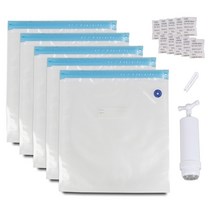 필라멘트 진공 보관 가방 pla abs tpu petg 1kg 재료 건조 유지 3d 프린터 부품 방지 습기 소모품 보관, 5봉지 - 1펌프