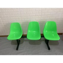버스정류장의자 야외용벤치 야구장 3인용벤치 의자 옥외용벤치의자 등받이의자 3색 공원, 3인승 플라스틱 에메랄드 그린
