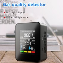 산소농도측정기 공기질측정기 탐지기 산소포화도 5in1 CO2 미터 디지털 온도 습도 테스터 이산화탄소 감지, 02 Black