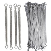 편조선 편조 케이블 구리 피복 접지선 본딩 트레이 전도성 와이어 접지 범퍼, 4 주석도금 내경8mm 길이30cm100개