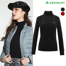 [그린조이] 여성 G로고 솔리드 쉐타 폴라 티셔츠