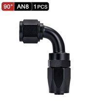 egr 밸브 검정색 AN6 8 10 스트레이트 45 90 도 오일 연료 스위블 호스 엔드 피팅 어댑터 키트 1 개, 08 AN8 90 Degree Black