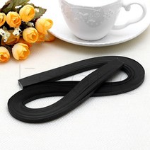 플라스틱 골판지 박스 양면 120 줄무늬 Quilling 종이 5mm 너비 솔리드 컬러 접기 DIY 핸드 크래프트 12 색 m15, [08] BK