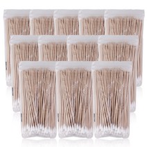 긴 나무면봉 12봉(1200P) 6인치 긴면봉 롱면봉 작업용, 100개입, 12개