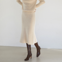 키첼 울50%+캐시미어5%넛츠 울 머메이드 니트 스커트