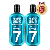 LG 생활건강 페리오 토탈7 가글 스트롱 민트향 760ml X 2개, 페리오 토탈7 가글 스트롱(레벨4) 760ml X 2개