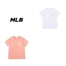 MLB 남여공용 플레이 백 픽셀 로고 오버핏 반팔 티셔츠 31TSN5131