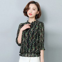 가바바 여성 블라우스 컬러별 다양한 패턴의 쉬폰 데일리 블라우스 G27677