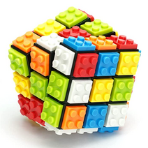 밍글토이 3x3 레고 블럭 큐브 화이트 블랙
