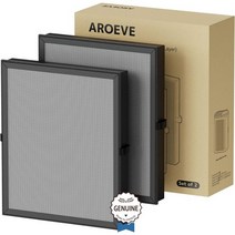 AROEVE MK04 공기청정기 교체 필터 매연제거 소재 활성탄 혼합물 4in1 트루 헤파 매연 냄새 VOCs에 대한 회분 방지 2팩- 그레이 향상된 버전, Grey