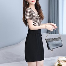 SAMARA 여름 오피스룩 출근룩 체크 패턴 원피스 Iv43fq