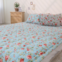 이솔홈 이솔홈 장미 극세사 카페트 침대패드 Q