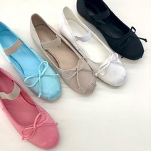 발레리나 셔링토 리본 사틴 플랫 밴딩 구두 5컬러 (1.5cm)