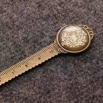 북링 북집게 북다트 독서링크리에이티브 레트로 청동 라운드 북마크 10cm 눈금자 빈티지 금속 다채로운 꽃, 01 1