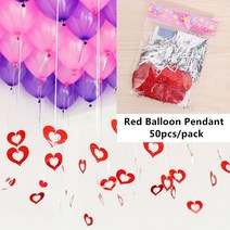 파티용품 풍선 아프리카별풍선 다이소풍선막대 열 스탠드 샤워 생일 웨딩 파티 장식 Eid Baloon 아치 키트 펌프 ons 액세서리, 19 50pcs Red Pendant