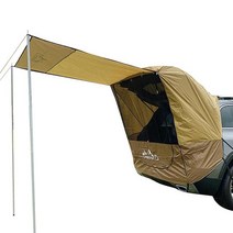 루프탑텐트 차박 텐트트럭 텐트 태양 쉼터 SUV 자동 캐노피 휴대용 캠핑 트레일러 옥상 천막 야외, 01 Brown with iron tube