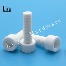 3-20pcs M3 M4 M5 M6 M8 M10 PP 폴리 프로필렌 육각 나사 홀 붙이 볼트 DIN912 방수 내식성, [06] M10       3pcs, [01] PP, [11] 40mm
