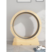 저소음 간단설치 캣휠 고양이장난감 휠하우스 고양이휠 펫롤링 고양이쳇바퀴 스크래쳐 고양이운동용품 펫휠, L사이즈-자작나무 원목 다층