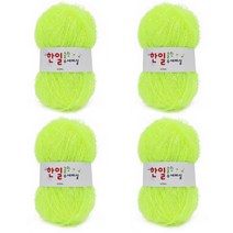 한일 클린 수세미실 80g 4p세트 37종, 16.형광노랑 4p