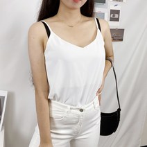 쓰리타임 / 나시 블라우스 무지 레이어드