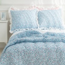 소유하리 스노우 프릴 체리 SS 여름누비이불패드베개커버풀세트 핑크