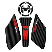 스즈키 SV650 SV650X 연료 탱크 스티커 니그립 패드, 빨간색과 흰색 양복, 1개