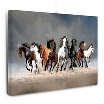 유홍아트 백마도 팔마도 칠마도 말 그림 액자 프레임 3호(27x19cm) (5588878), 10.팔마도/프레임액자(흰색)