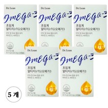 닥터린 초임계 초인계 알티지 오메가3 오매가 3 스리 rtg 알티즈 trg 부모님 노인 성인 40대 50대 혈행 건강 기능 식품, 5박스, 30캡슐