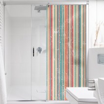 샤워부스강화유리필름 비산방지 욕실 파티션 시트지 깨짐방지 안전 반투명 디자인, 단품