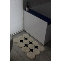비정형 러그 미니 포인트 푹신한 바닥매트 대형러그 원룸 다이아몬드, 블랙 40×70cm