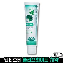 [ 브랜드 대상 3년 연속 1위 ] 덴티스테 화이트플러스 치약 페퍼민트 허브 화이트닝 충치 예방 구취 입냄새 개운함 상쾌함 수면 밤샘 튜브 홈쇼핑 덴티스트 댄티스테 덴디스테, 1개, 160g