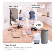 Tuya Smart Life WiFi 스윙 게이트 슬라이딩 전동 오프너 컨트롤러 건식 접촉 앱 원격 제어 및 경고 Google, 한개옵션0