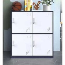 헬스장 옷장 철제 잠금 학교 간이 다용도 관물대 가구, 도어 4개 (그레이화이트) 1.1mm