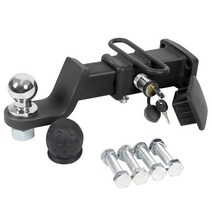 견인 장치 카라반 스테인레스 스틸 오프로드 트레일러 후크 6000 파운드 히치 볼 마운트 세트 도난 방지 자동차 후면, [03] C, 03 C, 03 C