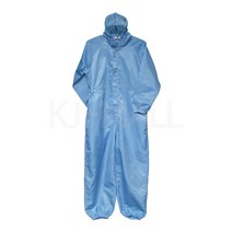KJ 방진복 후드원피스 제전복 무진복 제전방진복 클린복 크린룸 반도체 정전기방지 작업복 모자원피스, 스카이블루-3XL(110)