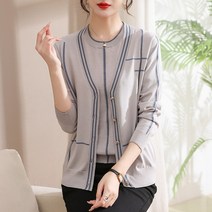 40대 50대 우아한 중년옷 니트 반팔 가디건 세트 여성