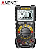 캐퍼시터 전압안정기 ANENG SZ20 25000 카운트 디지털 멀티 미터 전문 전기 AC/DC 전류 전압 테스터 자동, 02 Black