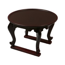 보람공예 원목 원형 전통 칠공예 호족반 찻상 교자상, 2자(60cm)
