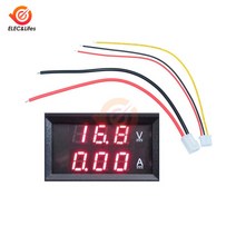 DC 200V 100V 10A LCD 디지털 전압 전류 미터 테스터 조정 가능한 전류계 전압계 패널 볼트 앰프 감지기 듀얼 led 디스플레이, 01 3bit red red_02 100V 10A